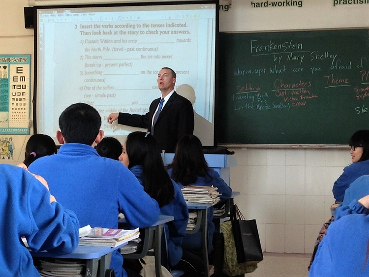 John Mandina teaching in China