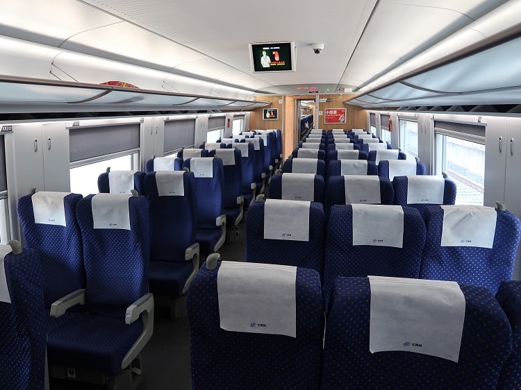Empty train in China due to coronavirus
